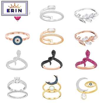 

High quality SWA original fashion 100% 925 devil's eye bow fox bee butterfly brick twist ring