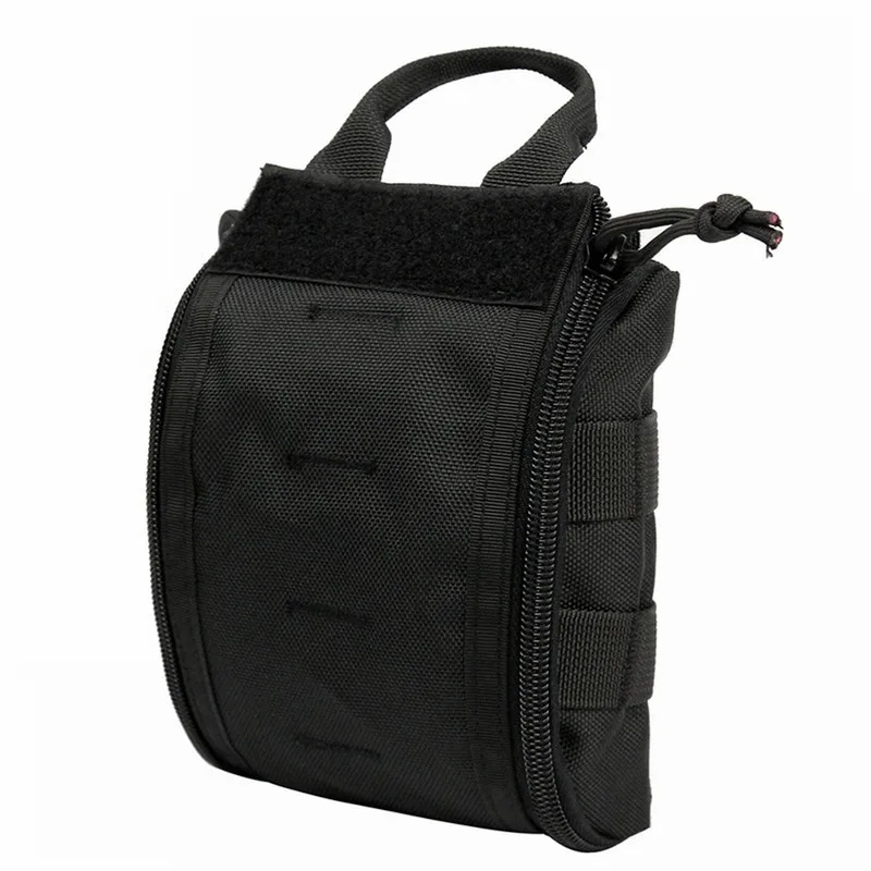 1000D Molle Sports Pouch Hunting Waist Bag Pack Tactical Military EDC Utility Tool Bag Medical First Aid Pouch Survival Gear - Цвет: Black