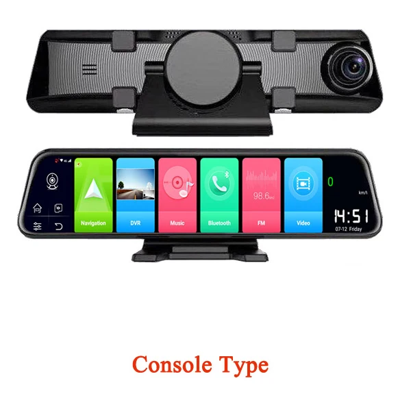 WHEXUNE, новинка, Android 8,1, 12 дюймов, 4G, Автомобильный видеорегистратор, Full HD, двойной, 1080 P, камера, умное зеркало заднего вида, навигация с Bluetooth, wifi, ram, 2G - Название цвета: TZ108ZH