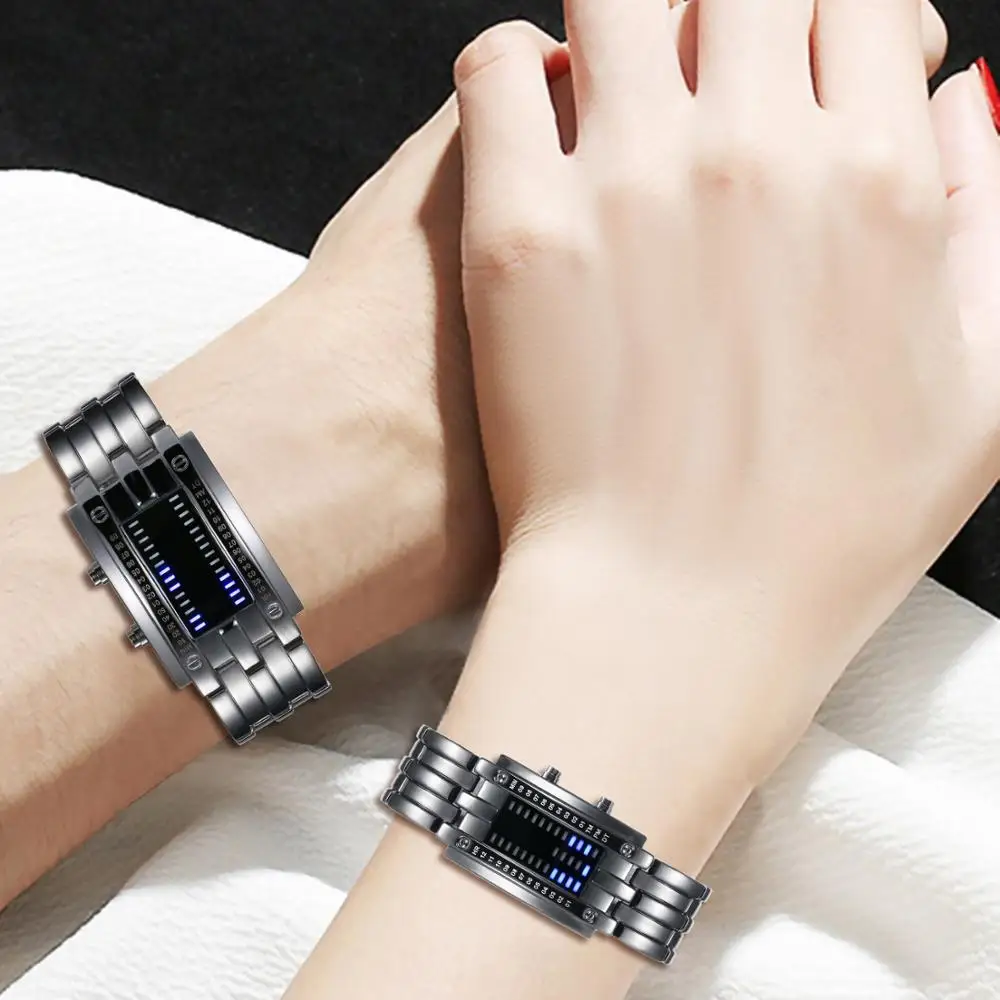 Lancardo Роскошная бинарная система светодиодный дисплей часы для мужчин и женщин наручные часы Пара часы relogio masculino