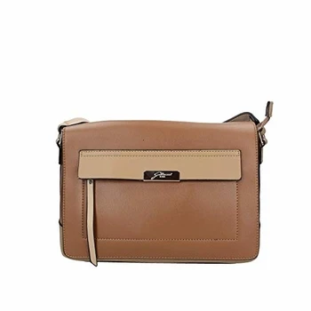 

Gattinoni Roma Borse donna a tracolla Beige Marrone Borsetta Tan Multicolot con zip tasca frontale Borsa