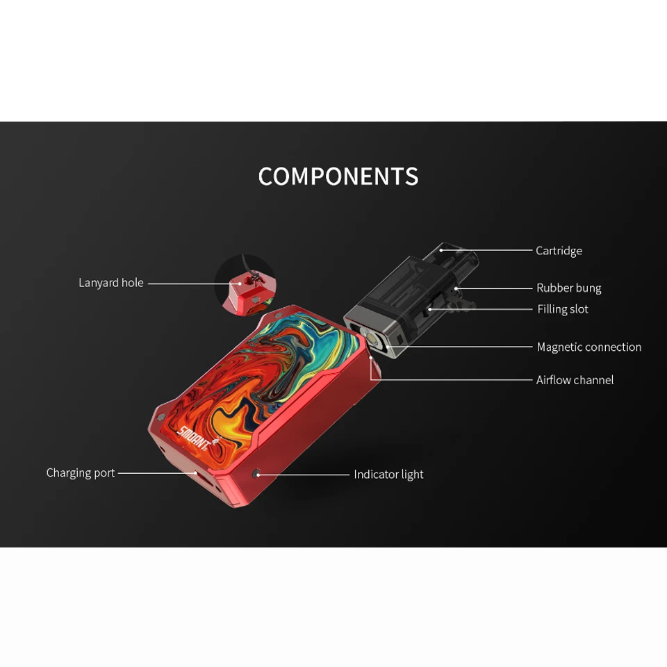 Smoant Battlestar Baby Pod Vape комплект 750 мАч 15 мощность 2 мл с Ом Ni80/Ом сетчатая катушка ручка