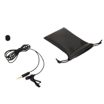 

MOOL Professional Microphone Lavalier Mic Condenser Computer Microphone Camera Mic 3.5mm Jack for DV PC Laptop