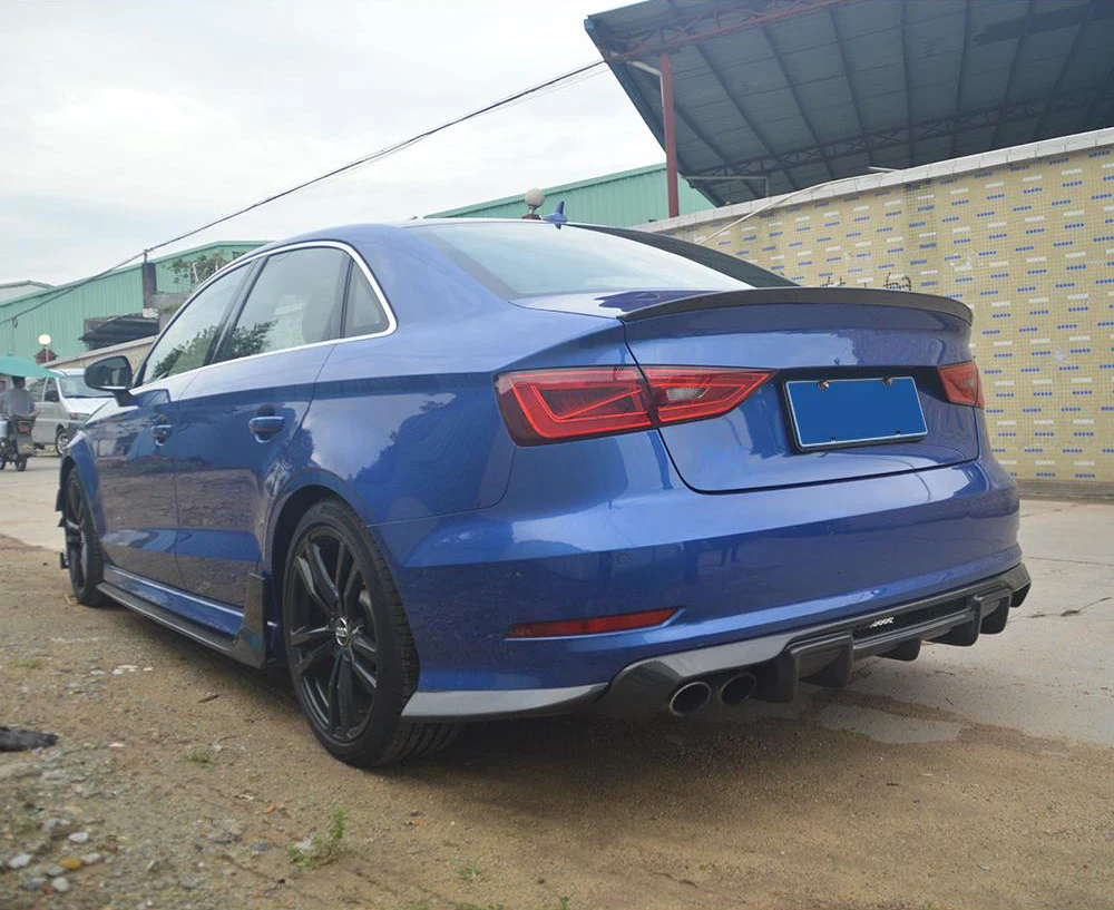 Для Audi A3 S3 RS3 Sportback 2013. задний спойлер из углеродного волокна автомобильный бампер диффузор авто аксессуары