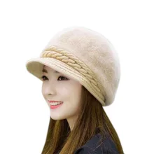 Женская шапка, осенняя и зимняя, теплая, Художественная, Вязанная, плюс, шапки, защита ушей, для лица, модная, уличная, уличная, теплая, уличная, шапка для женщин# YL10