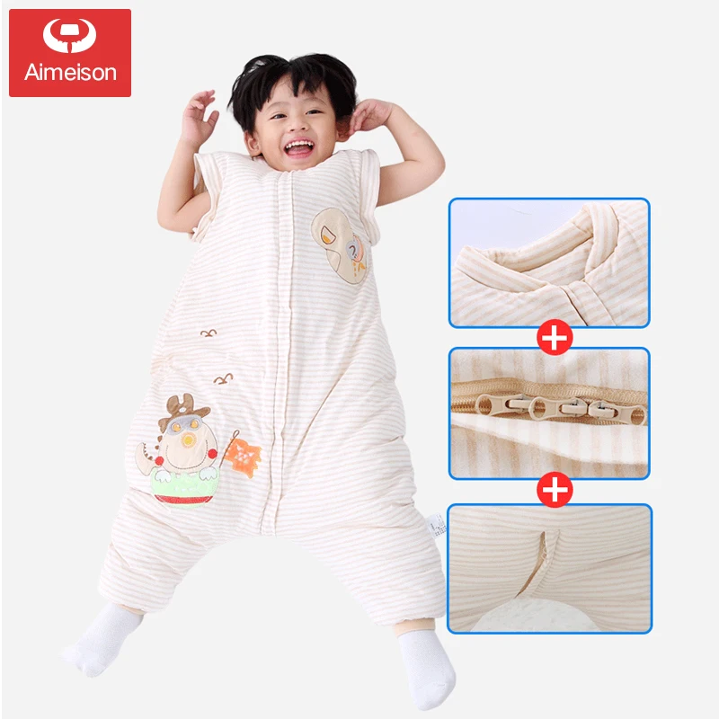Sleeping bag baby spring and autumn and winter models thickening baby legs children anti-kicking artifact four seasons universal