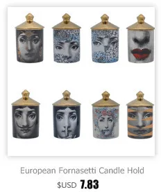 Винтажный подсвечник Fornasetti, канделябр, человеческое лицо, керамическая банка для хранения ювелирных изделий, держатель для ручек, Настольный Декор для дома, украшение