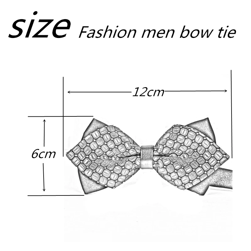 Men Bow Tie Pointed Arrow Jacquard Silk For Men