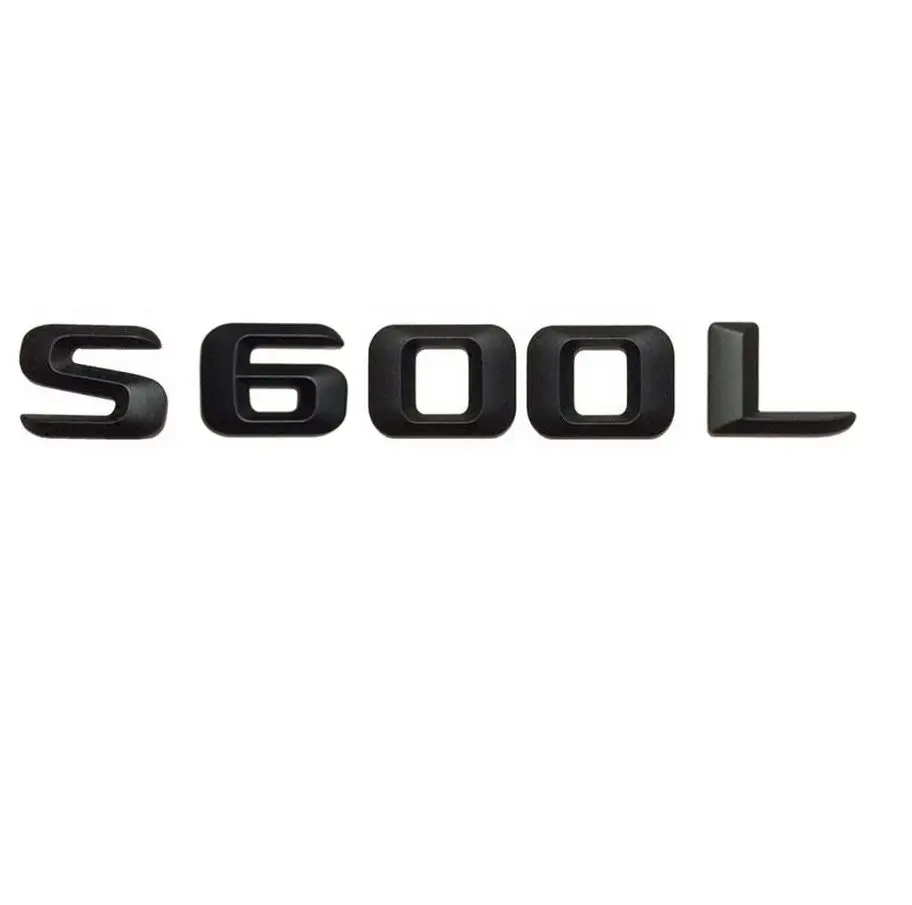 Black Number Letters Trunk Emblem Emblems Badges for Mercedes Maybach S600L - Цвет: matte black