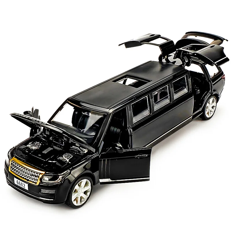 

1:32 diecast alloy Range Rover extended version car model W sound and light toys metal traffic tools collectibles children gift