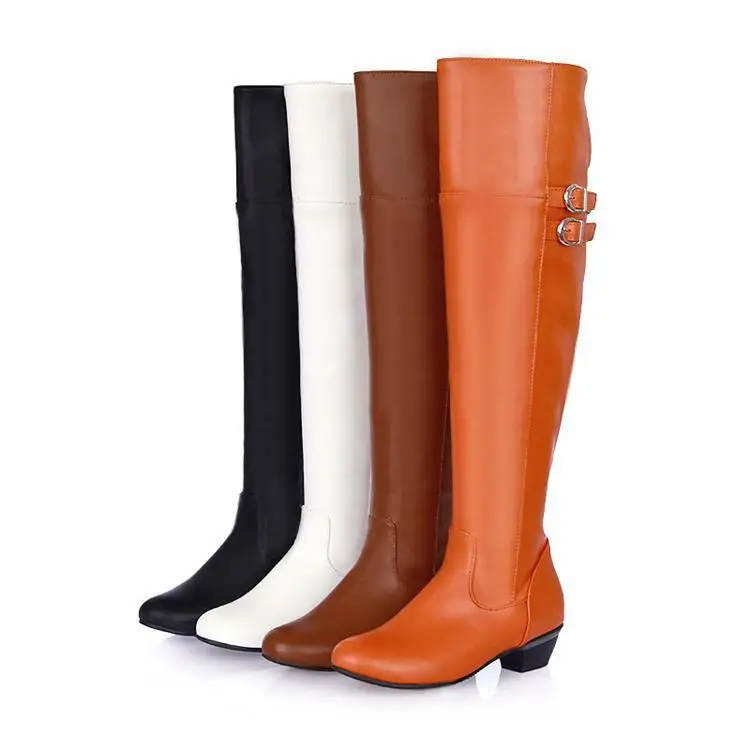 

-2013 Autumn And Winter New Style WOMEN'S Boots Semi-high Heeled Side Zipper Knee-High Boots Extra Large Small Special Offer