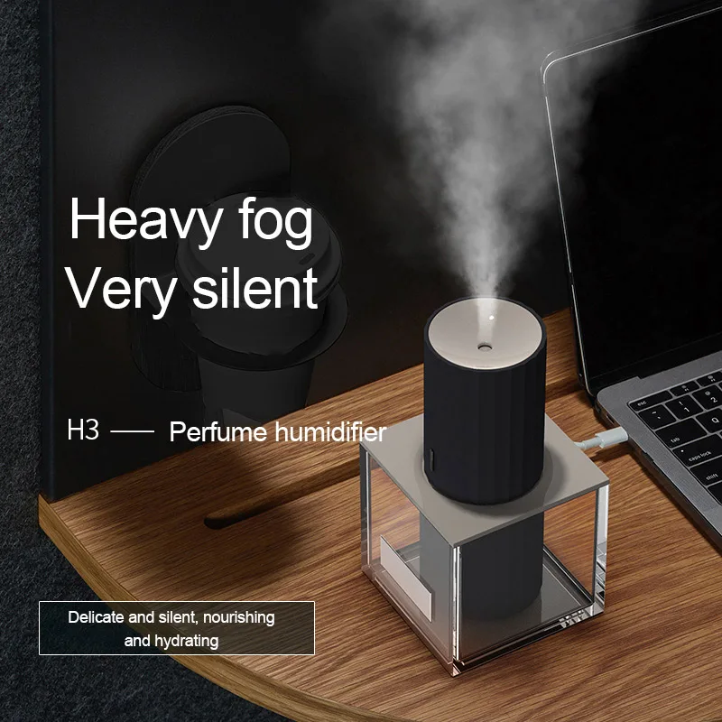 

300ML Portable Mini Air Humidifier USB Ultrasonic Fogger Mist Maker Aroma Diffuser Night Light Home Office Silent Air Purifier