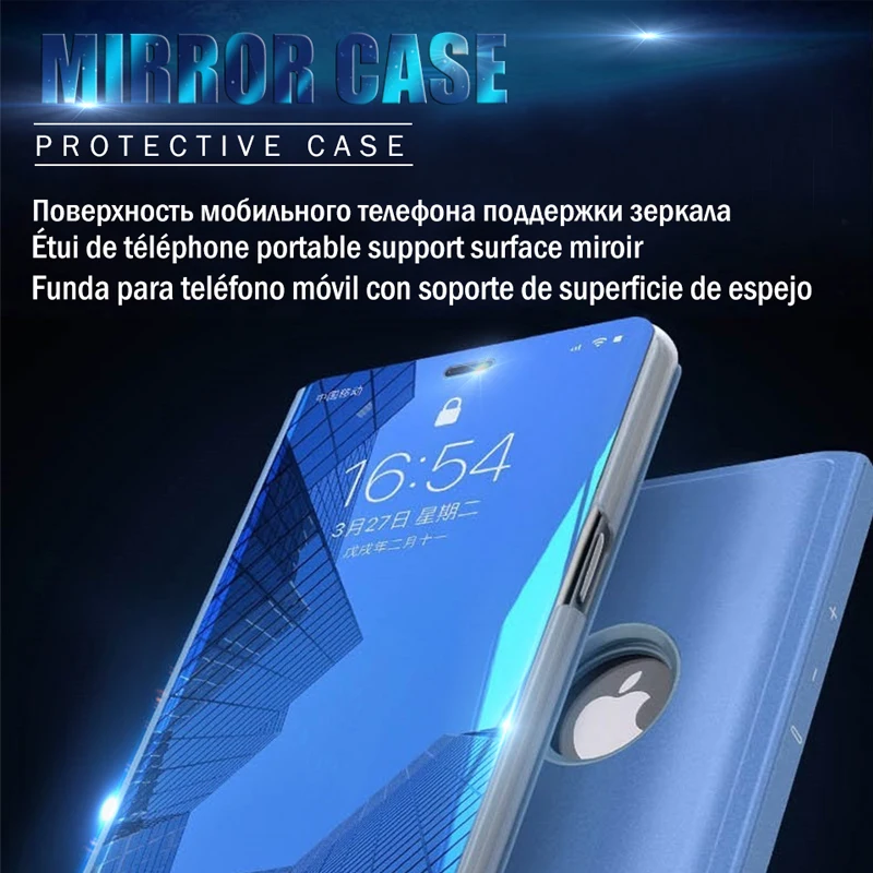 Smart Mirror Flip Leather Phone Case For iPhone 11 Pro XR XS Max X 6 6S 7 8 Plus smart mirror flip case,phone case,leather phone case