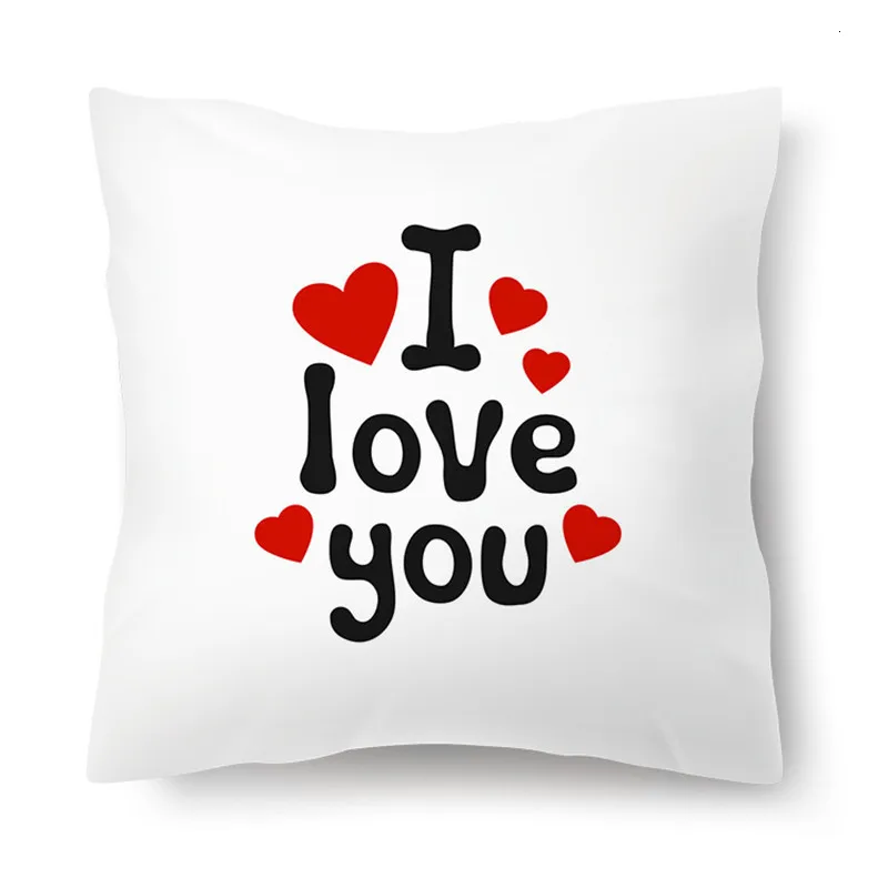 Love Mr Mrs сердце, подушка для двоих, Полиэстеровая квадратная наволочка, свадебное украшение, домашний декор, наволочка 45*45 см, 40824 - Цвет: 2BZ-40602-068
