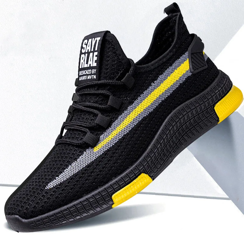 

2019 Autumn Athletic Shoes New Style MEN'S Shoes Fly Woven Students Casual Shoes Trend Korean-style Trendy Shoes Lightweight Run