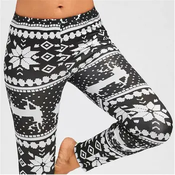 

2019 Newest Christmas Xmas Family Matching Mom Girls Leggings Mom Kids Elastic Slim High Waist Leggings Sleepwear Mom&Daughter