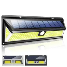 Солнечный настенный светильник s наружный 180COB светодиодный датчик лампа Водонепроницаемая безопасность 1000LM светодиодный настенный светильник водонепроницаемый открытый светильник s