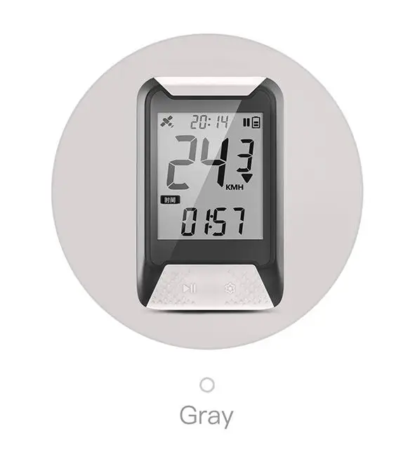gray I gps порт IGS130 компьютер gps авто подсветка велосипед веб-данных беспроводной водонепроницаемый велосипед датчик спидометра компьютер - Цвет: gray