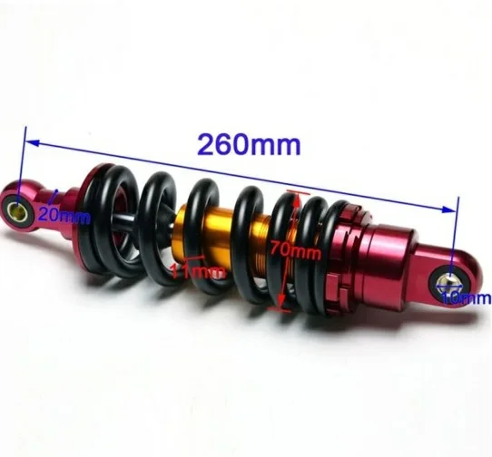 26cm 260mm Aluminum alloy Shock Absorber Rear suspension For Pit bike/Dirt bike motorcycle