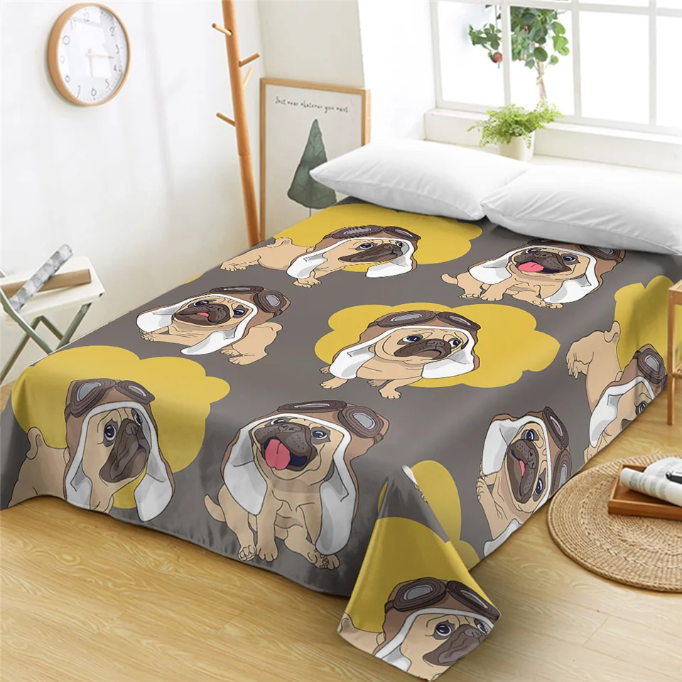 Вечерние простыни для щенков, BeddingOutlet, размер King, бульдог, простыня, Мультяшные покрывала, животные, цветное постельное белье, drap de lit, 1 шт