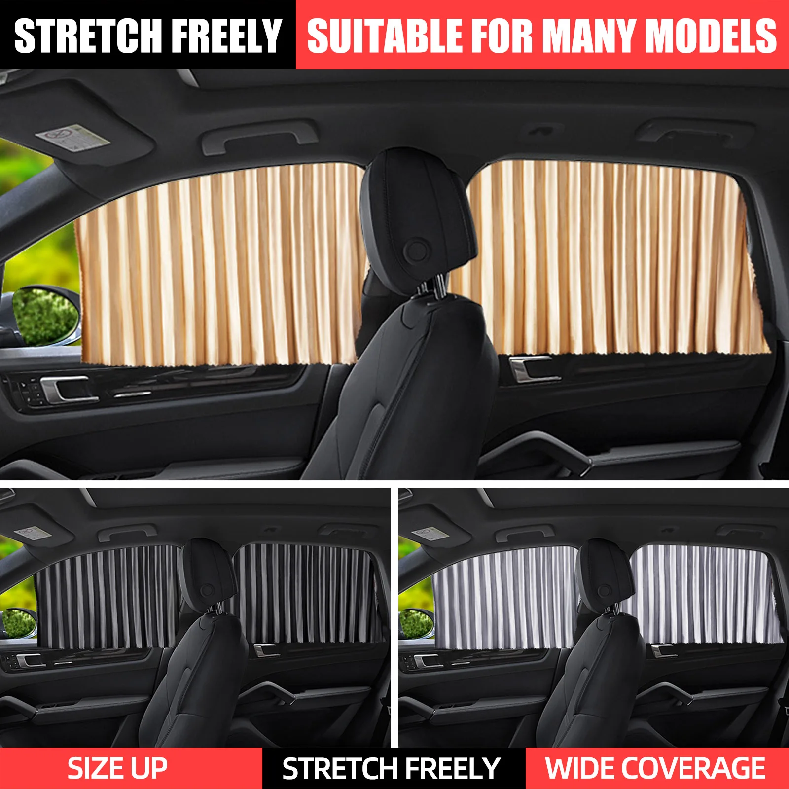Car Anti UV Side Window Sunshades SUV Shade Folding Curtain Auto