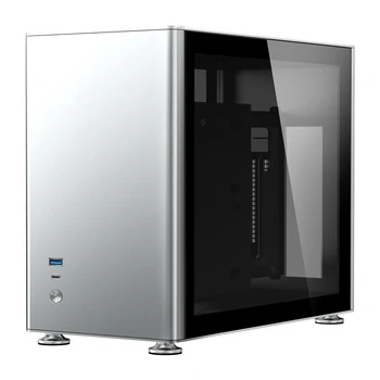 شراءجونسبو A4 الفضة A4S ITX الشاسيه يدعم 240 المياه المبردة SFX-L امدادات الطاقة الألومنيوم والمغنيسيوم كمبيوتر مكتبي