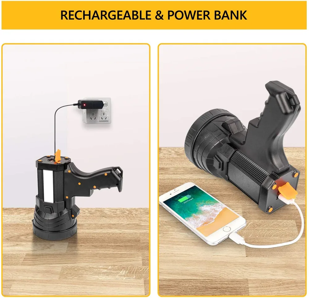 Powerful LED Flashlight Portable XHP50.2 Torch Rechargeable Searchlight Mountable Bracket Spotlight Waterproof Fishing Light Powerful LED Flashlight Portable XHP50.2 Torch Rechargeable Searchlight Mountable Bracket Spotlight Waterproof Fishing Light