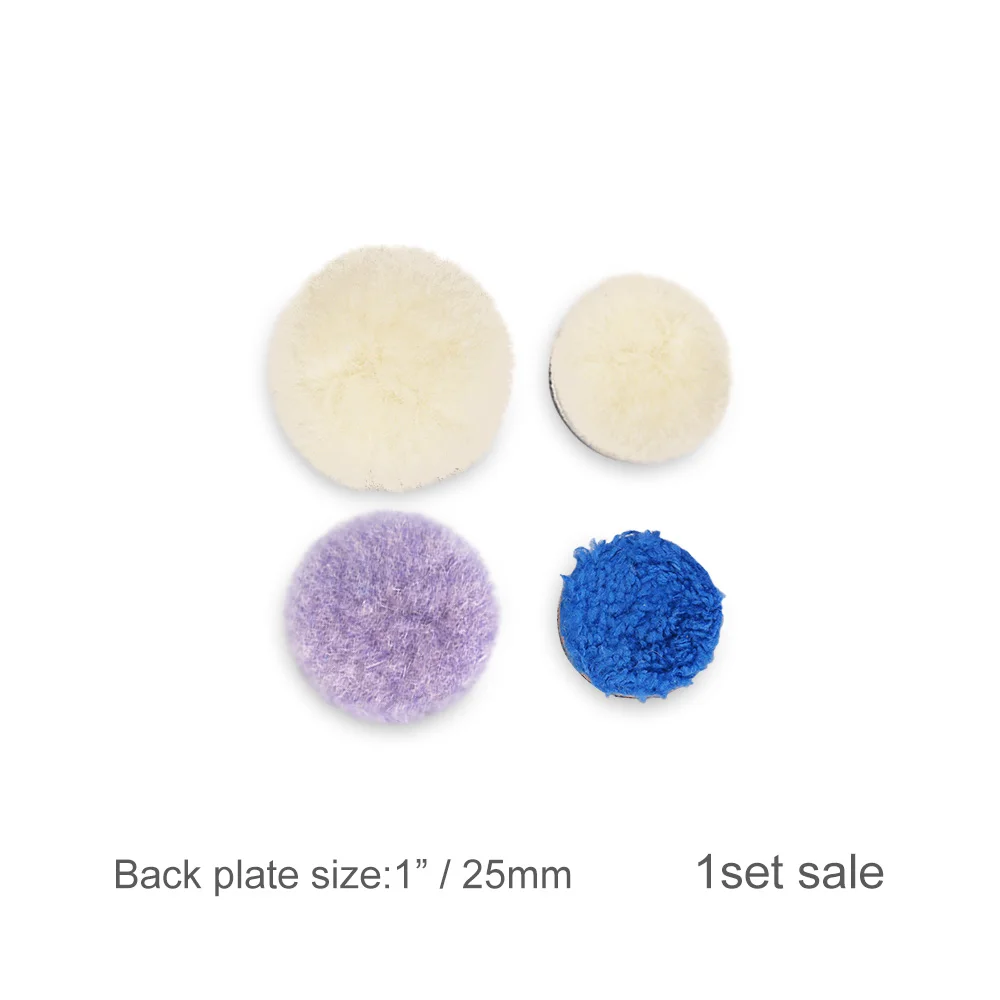 1inch Wool Pad SPTA 32 шт. Т-образные полировальные поролоновые подушечки для восковой депиляции автомобильные детали Полировочный диск шерстяные полировальные подушки для электрической дрели полировщик - Цвет: 1inch Wool Pad