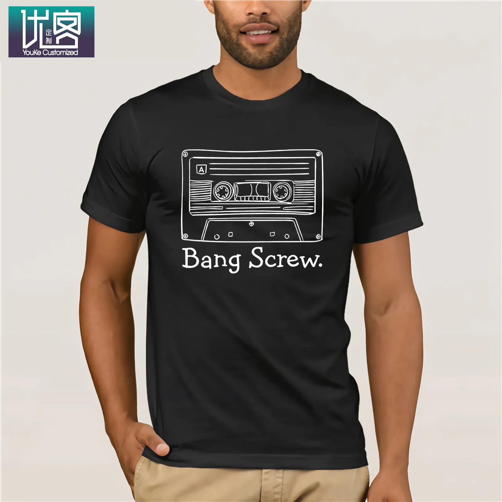 Мужская рубашка Кассетная лента винтовая Houston Texas DJ Screwston футболка с коротким