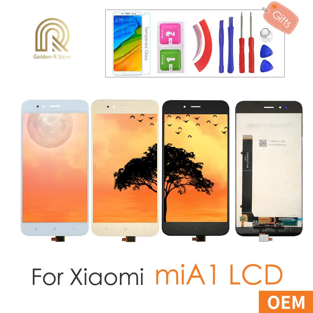 ЖК экран с рамкой для XIAOMI Mi A1 5 дюймовый сенсорный сменный дисплей Xiaomi 5x