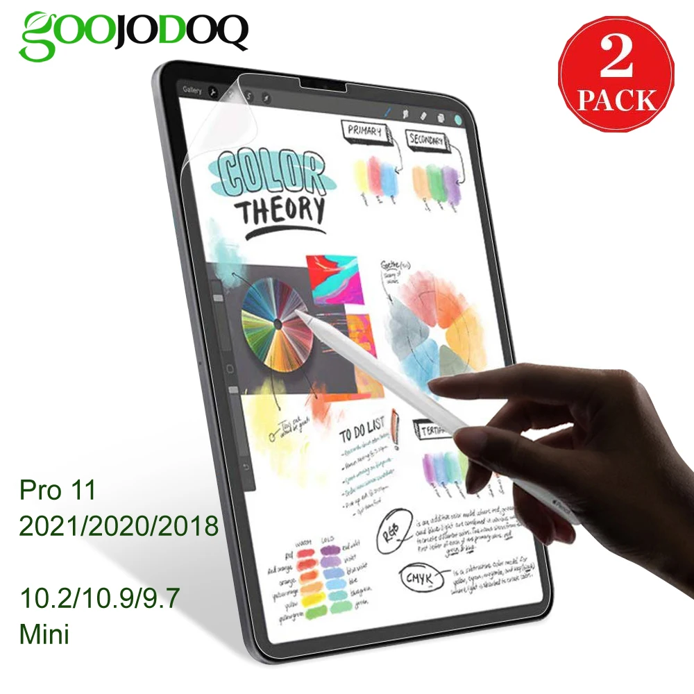Goojodoq Like Writing On Paper Screen Protector For Ipad Pro 11 21 Air 4 3 Ipad 10 2 Ipad Mini 5 8 8th Generation Like Paper Tablet Screen Protectors Aliexpress