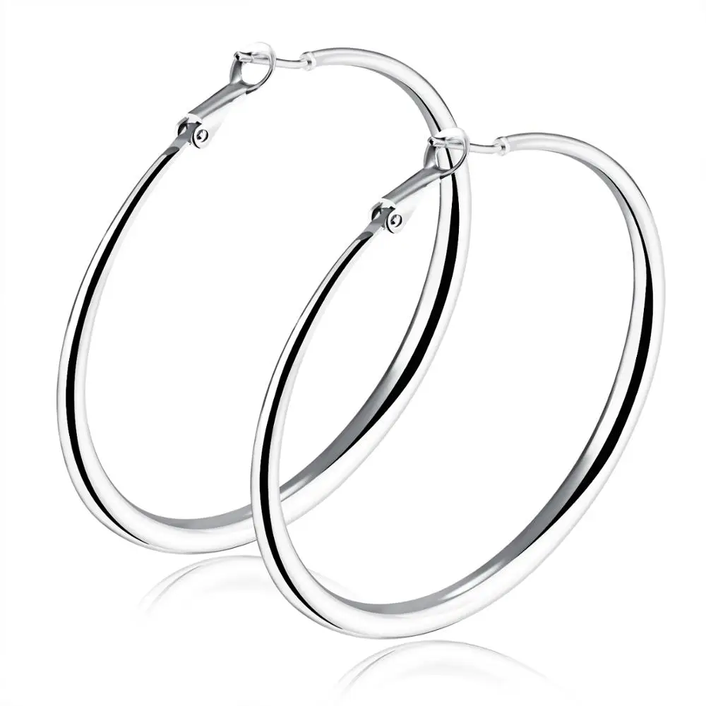 

CA-39 Trendy Large Hoop Earrings Big Smooth Circle Earrings Basketball Celebrity Brand Loop Earrings for Women Jewelry