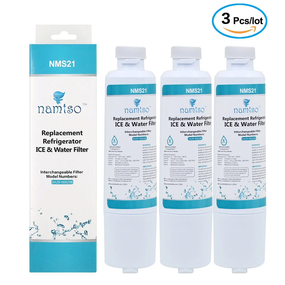 

NAMTSO NMS21 Ice Cooler and Water Filter Replacement of Samsung Filter DA29-00020B Half-CIN 3 Unids/Lote