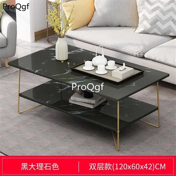 

Ngryise 1 set 120*60*42cm double layer marble minshuku bedroom sofa table