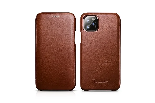 Винтажный деловой флип-чехол для iPhone 11, чехол из натуральной кожи для iPhone 11 Pro Max, противоударный чехол для iPhone XR X XS Max - Цвет: Коричневый
