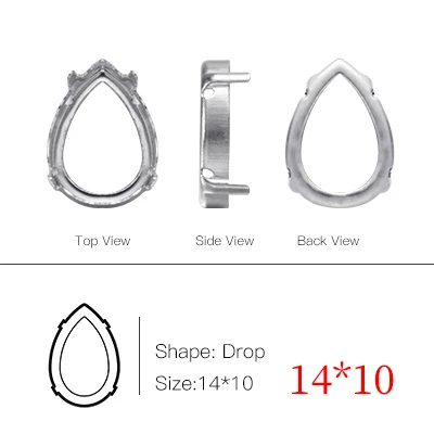 Tear Drop 14x10mm Высокое качество Щепка Tear Drop Horse Eye различные формы пробковые основы K9 стразы из горного хрусталя пришить одежду свадебное платье - Цвет: Tear Drop 14x10mm
