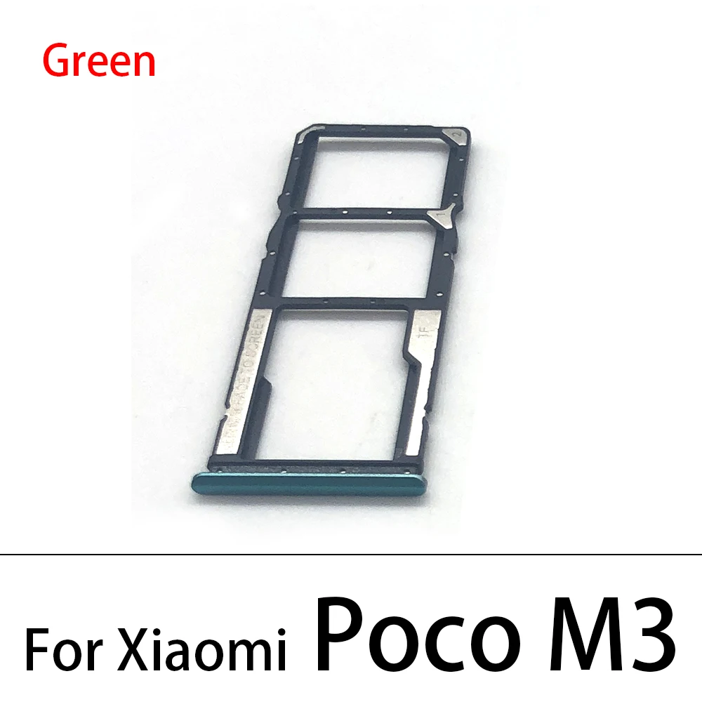 Sim Card Slot Lade Houder Voor Xiaomi Poco M3 Sd-kaart Lade Houder Telefoon Vervangende Onderdelen Voor Xiaomi Poco F3 sim Kaart Lade
