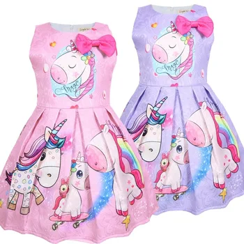 

girls princess dress unicorn clothes kids dresses for girl toddler vestido robe noel roupas cartoon vestiti frocks