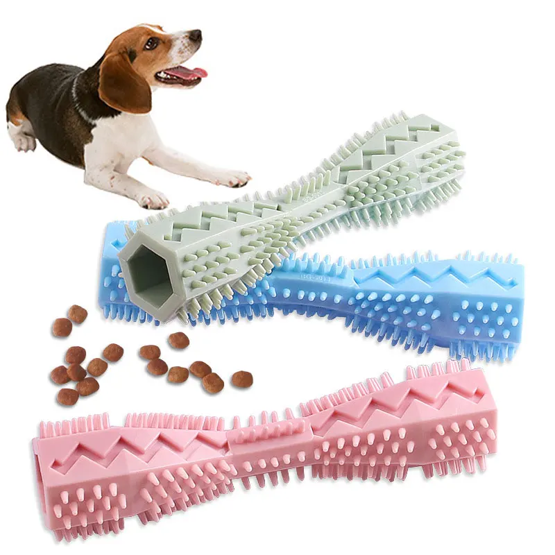 

Dog Chew Toy for Small Medium Dogs TPR Molar Tooth Cleaning Stick Pet Product with Leaking Food Bite resistant Puppy Accessories