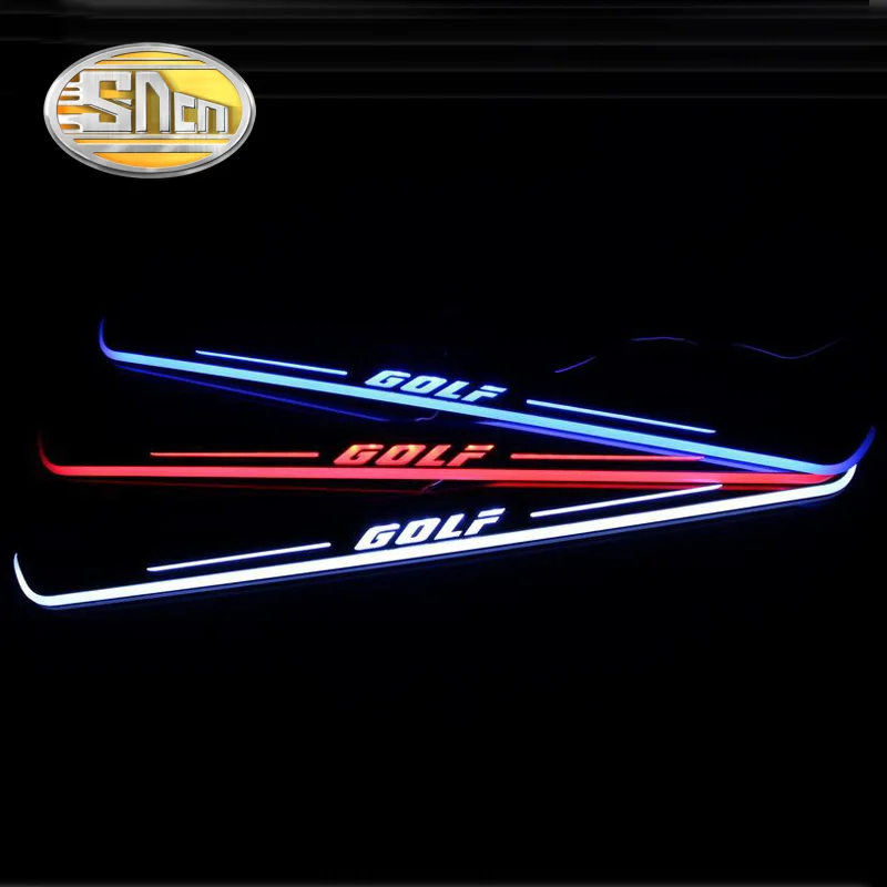 Ultrathin Acrylic LED door sill for Volkswagen golf 7 GOLF VII MK7 MK7.5 2012-2018 Led moving door scuff plate Pathway light