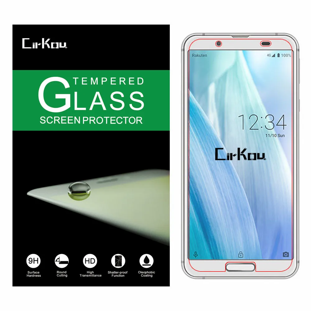 Cirkou для AQUOS sense3 lite SH-RM12 2.5D Arc Edge 0 33 мм 9H твердость полностью Закаленное стекло