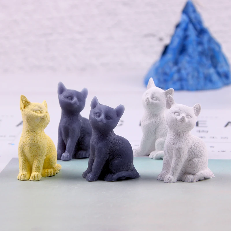 Трехмерная форма котенка ароматерапия свечи DIY Силикагель свеча форма ароматерапия аксессуары для свечей ароматические свечи