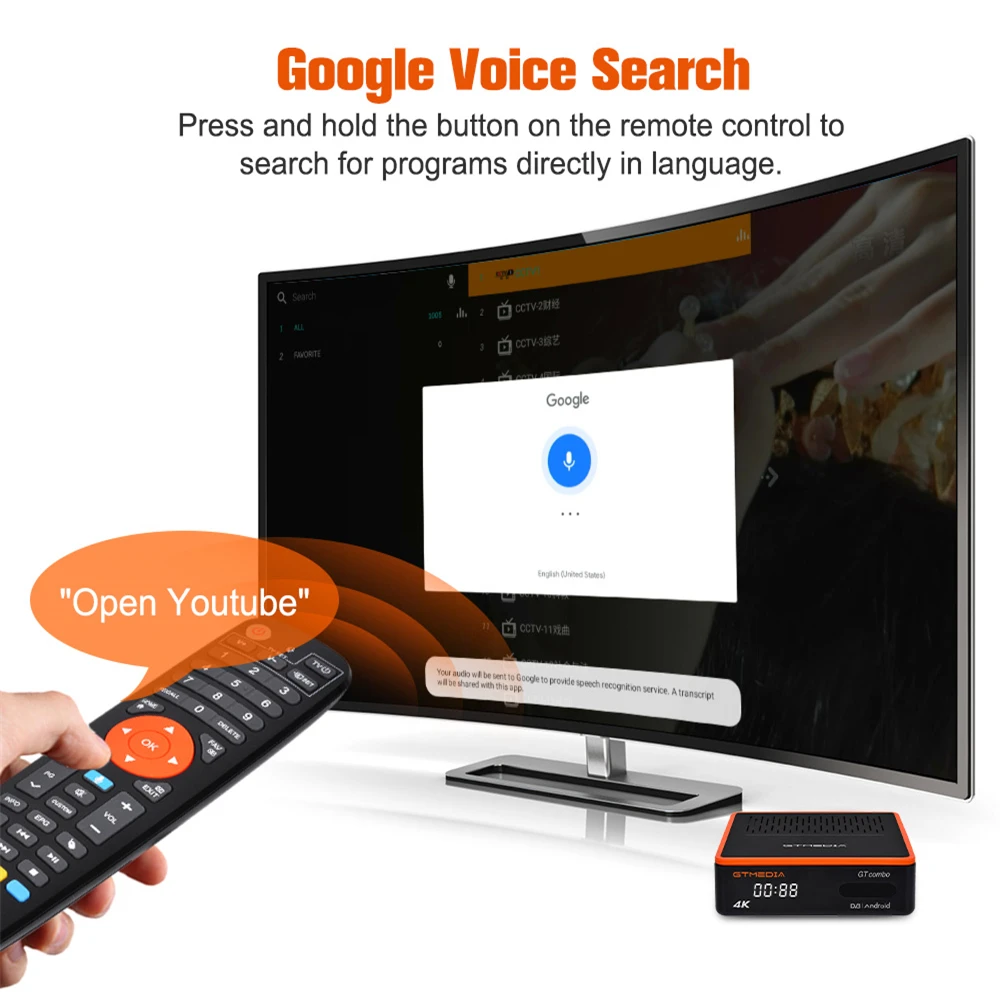 Caixa de tv Receptor de tv por Satélite 9.0 + Dvb-s2x 2 + 16 Gtmedia Combo hd 4:2:2 Android - t2 c Decodificador Google Smart Conjunto Caixa Superior gt 4k 8k - Image 5