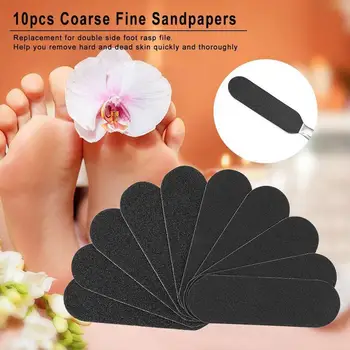 

Foot Callus Remover With 10 Double Sided Replacement Pad Feet Tool Grits Exfoliating For Family File Portable Pedicure T9A6