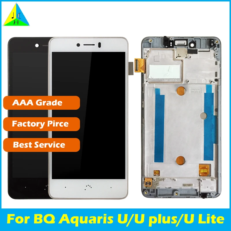 

5.0'' Full LCD DIsplay + Touch Screen Digitizer Assembly For BQ Aquaris U / Aquaris U Lite / Aquaris U Plus ; New ;100% Tested
