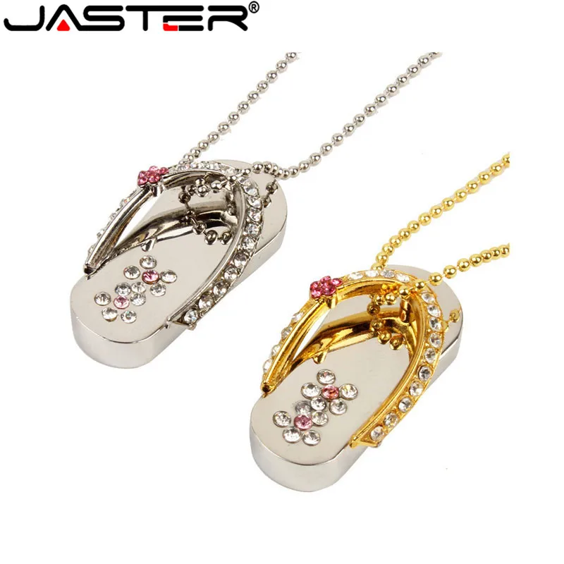 USB флеш накопитель JASTER металлический с кристаллами 4 64 Гб|USB флэш-накопители| |