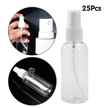 

25Pcs 60Ml Transparent Empty Spray Bottles Plastic Mini Refillable Bottle Cosmetic Perfume Mini Travel Container