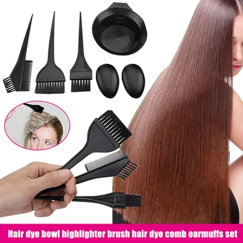 

Hair Dye Colouring Bowl Comb Brushes Tint Tool Set Hairdressing Salon kit Hairdressing Tool HJL2019