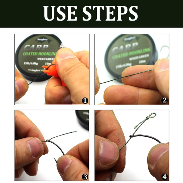 Links Carp Fishing Hooks 15 Lb Braid Braided Fishing Line 1PCS 5m