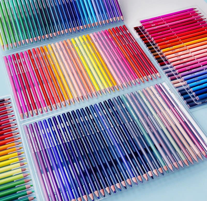 lápis de cor coloridos para estudantes, material escolar artístico